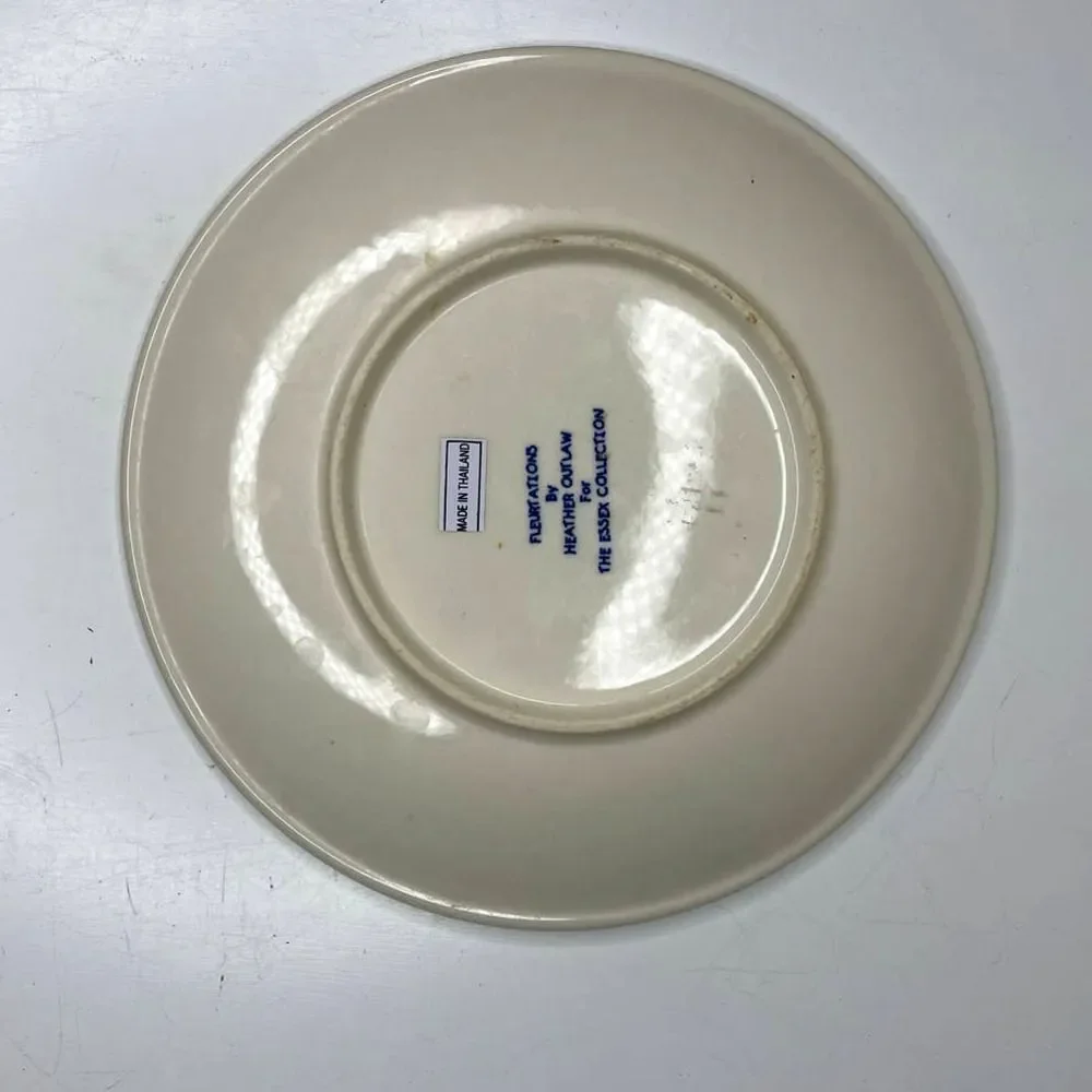 Fleurtations By Heather Outlaw For The Essex Collection Yellow Floral 8 in Plate